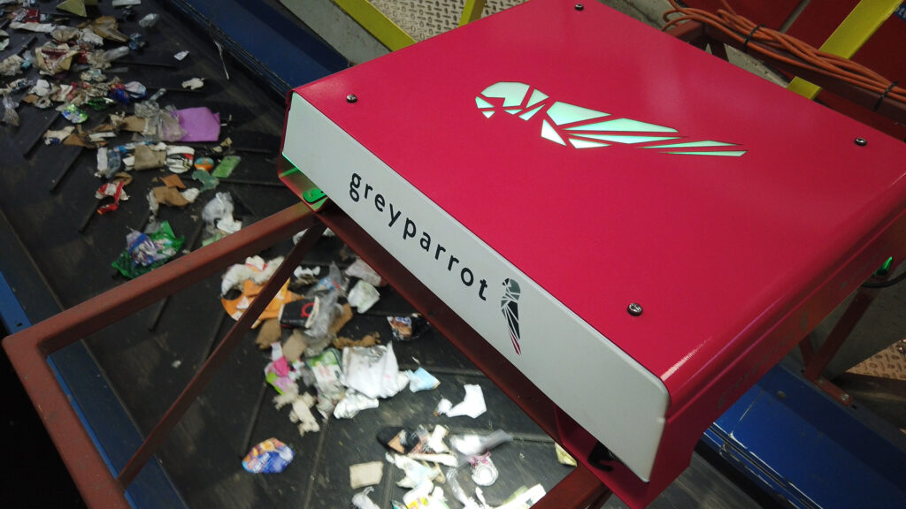 The Greyparrot analyzer installed at a material recovery facility